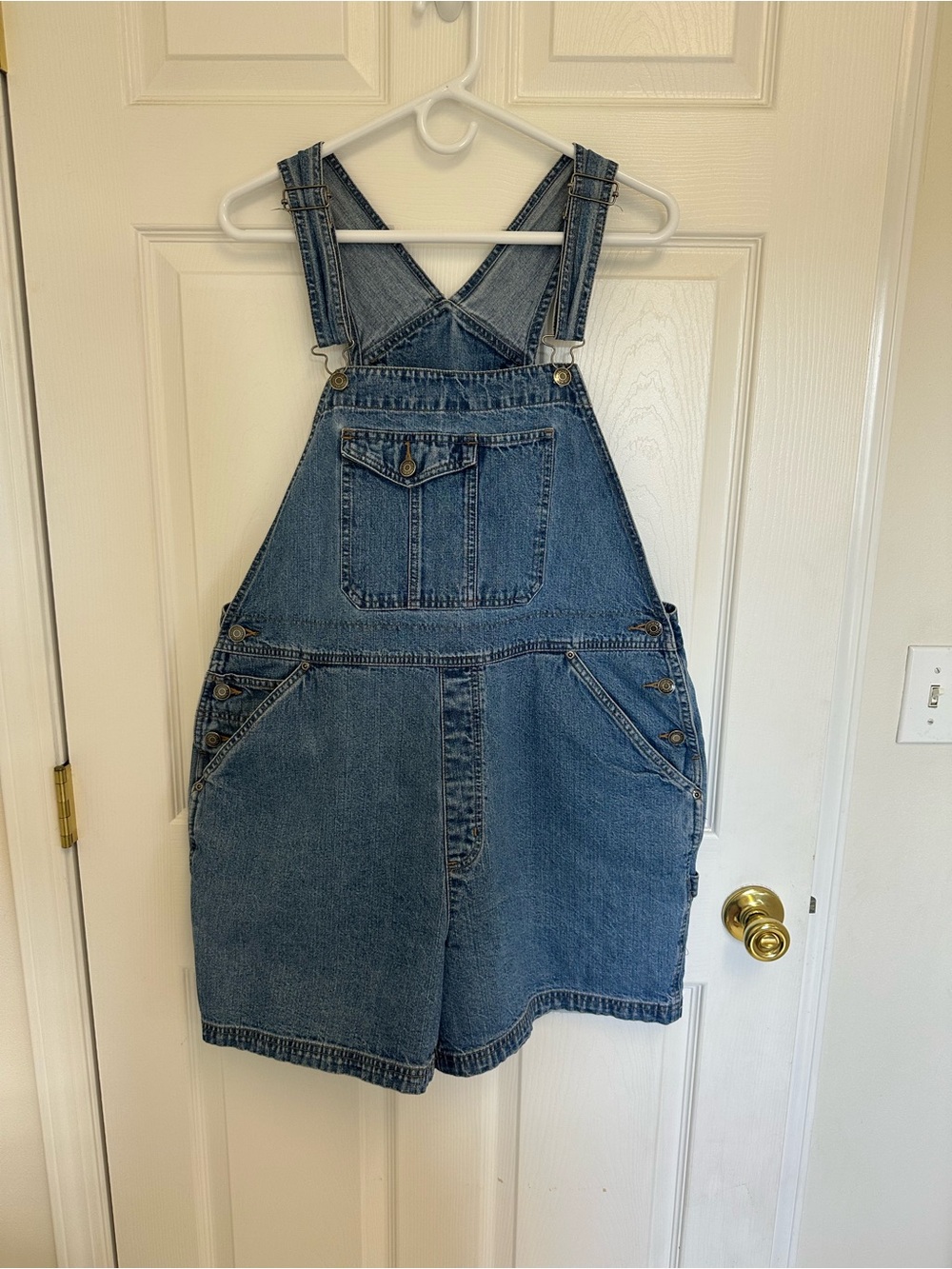 Cherokee Light Blue Denim Short Overalls